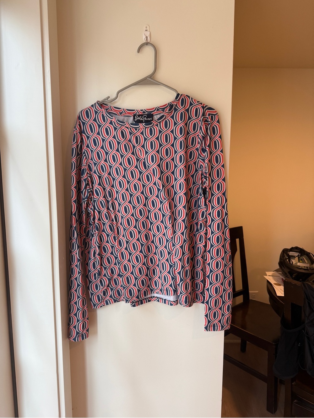 Lesley Evers Geometric Long-Sleeve Top - Picture 1 of 2